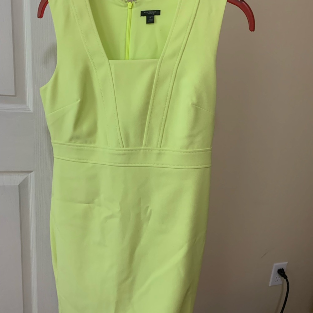 Ann Taylor lime green dress